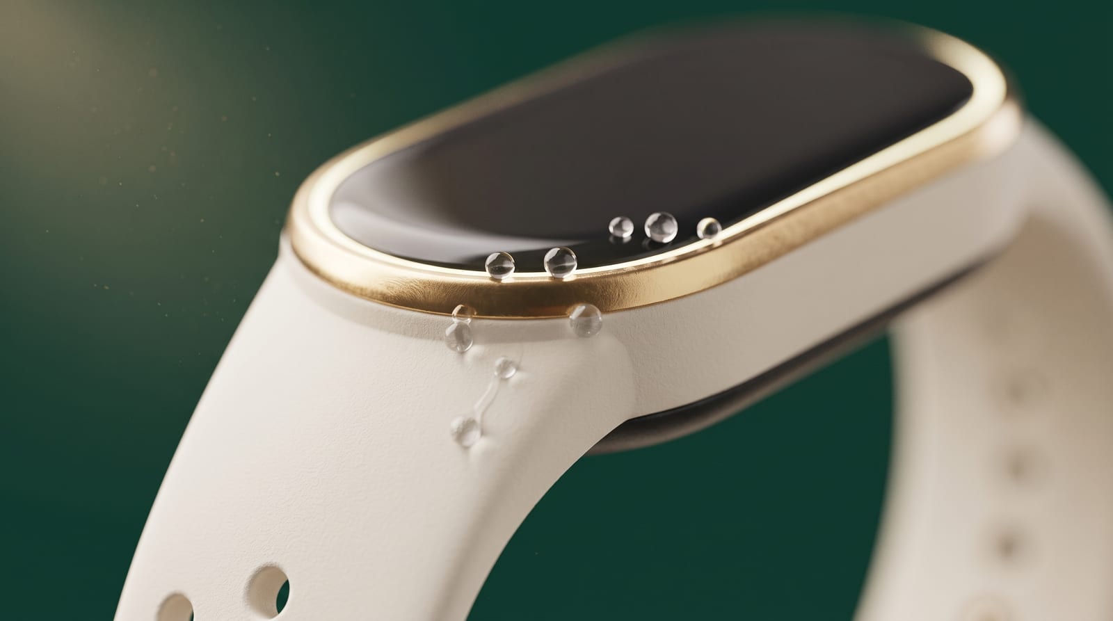 Close-up of the sealed Zill case beaded with sweat
